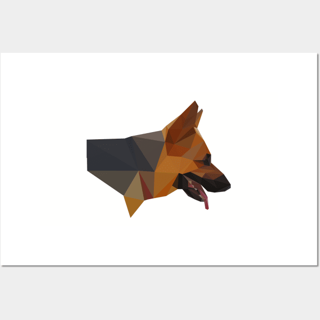 Low Poly Dog Wall Art by Lollik